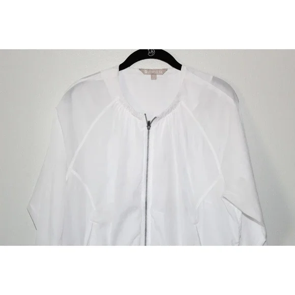 Athleta Avenue Lightweight Jacket White Full Zip Women's Size Medium H14042 - Picture 3 of 12